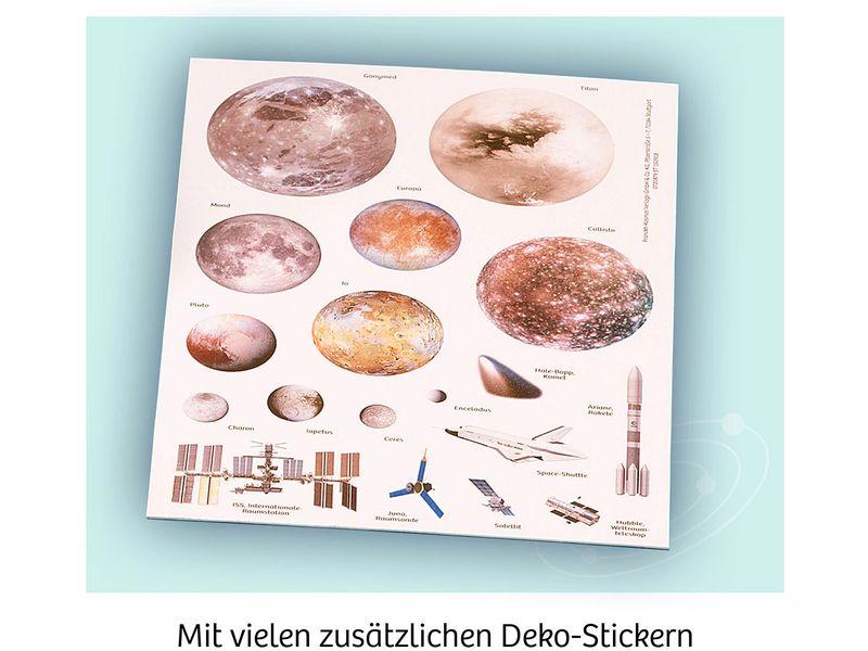 Kosmos Experimentierkasten Nachtleuchtende Planeten Wandsticker in 3D