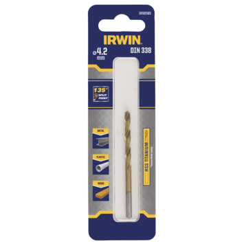 Irwin titanium metaalboor Ø4.2 mm