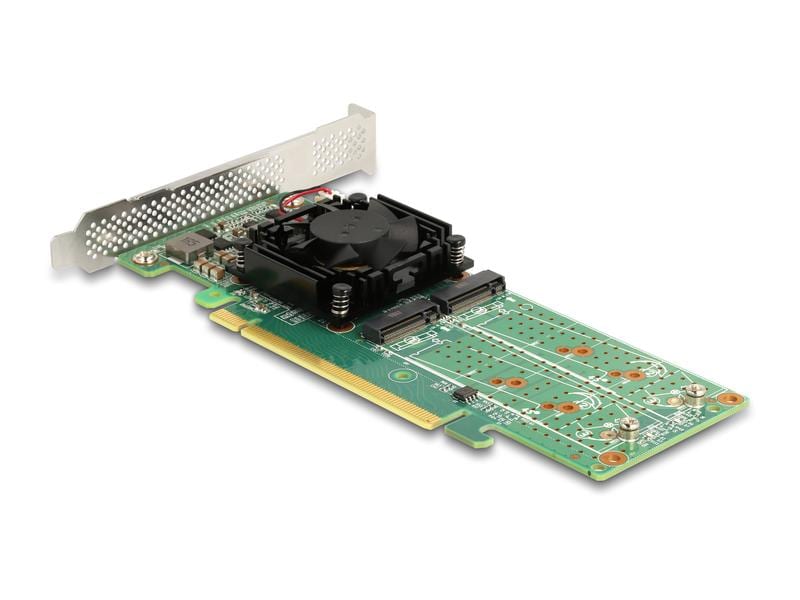 Delock Host Bus Adapter PCI Express x16 - 4x NVMe M.2 Key M Delock PCI Express x16 Karte zu 4 x intern NVMe M.2 Key M – Low Profile Formfaktor