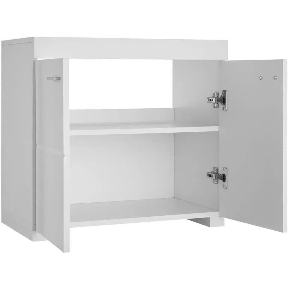 tectake Wastafelonderkast Idris, 2 vakken, draagkracht 35 kg, Wit