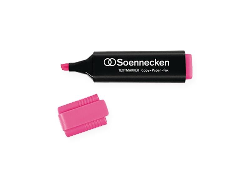 Soennecken Textmarker Rosa Textmarker mit Tinte auf Wasserbasis
