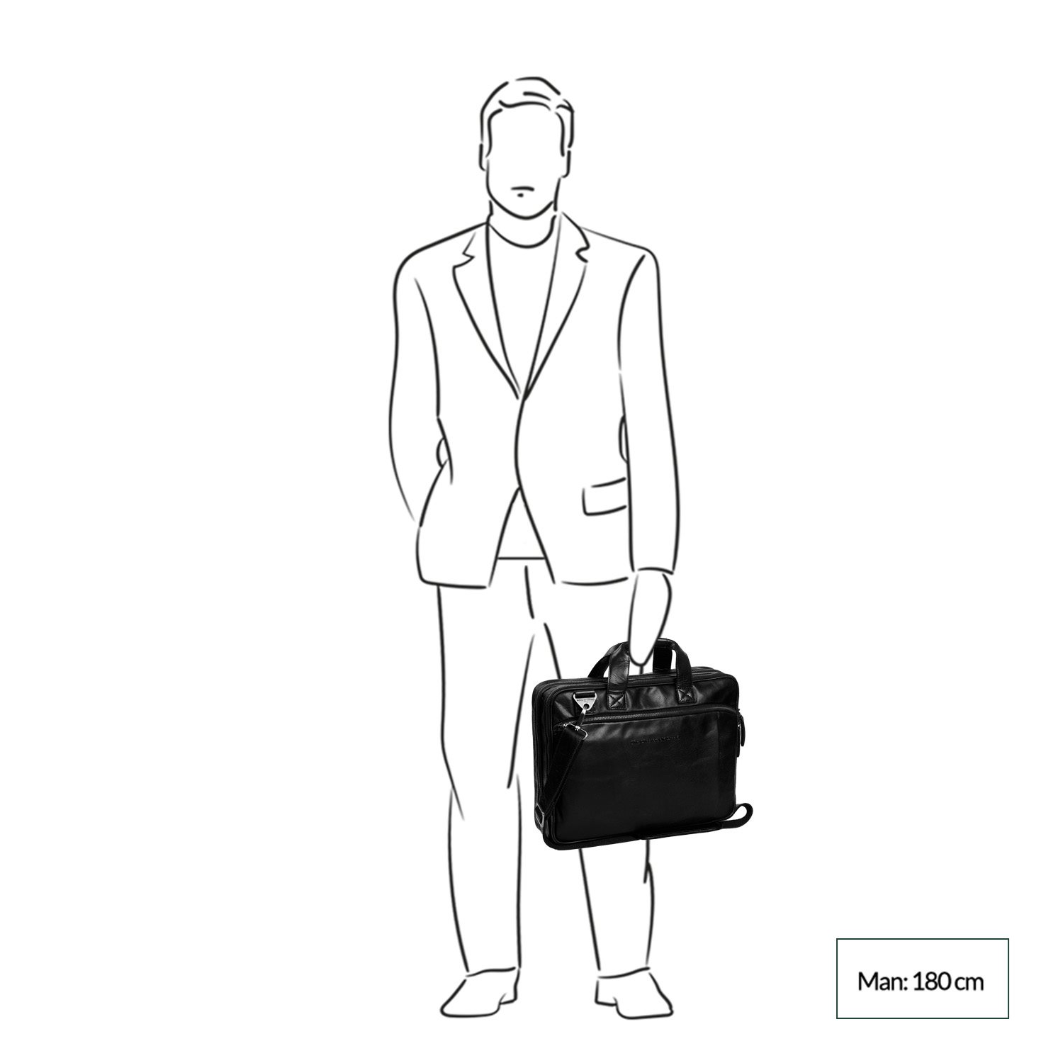 The Chesterfield Brand Manuel Laptop Bag black