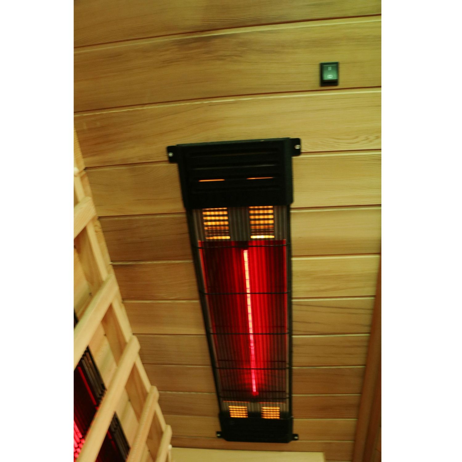 Dewello® Infrarotkabine Infrarotsauna LAKEFIELD PRO Hemlock-Zeder 140cm x 140cm inkl. Vollspektrumstrahler, Bodenstrahler