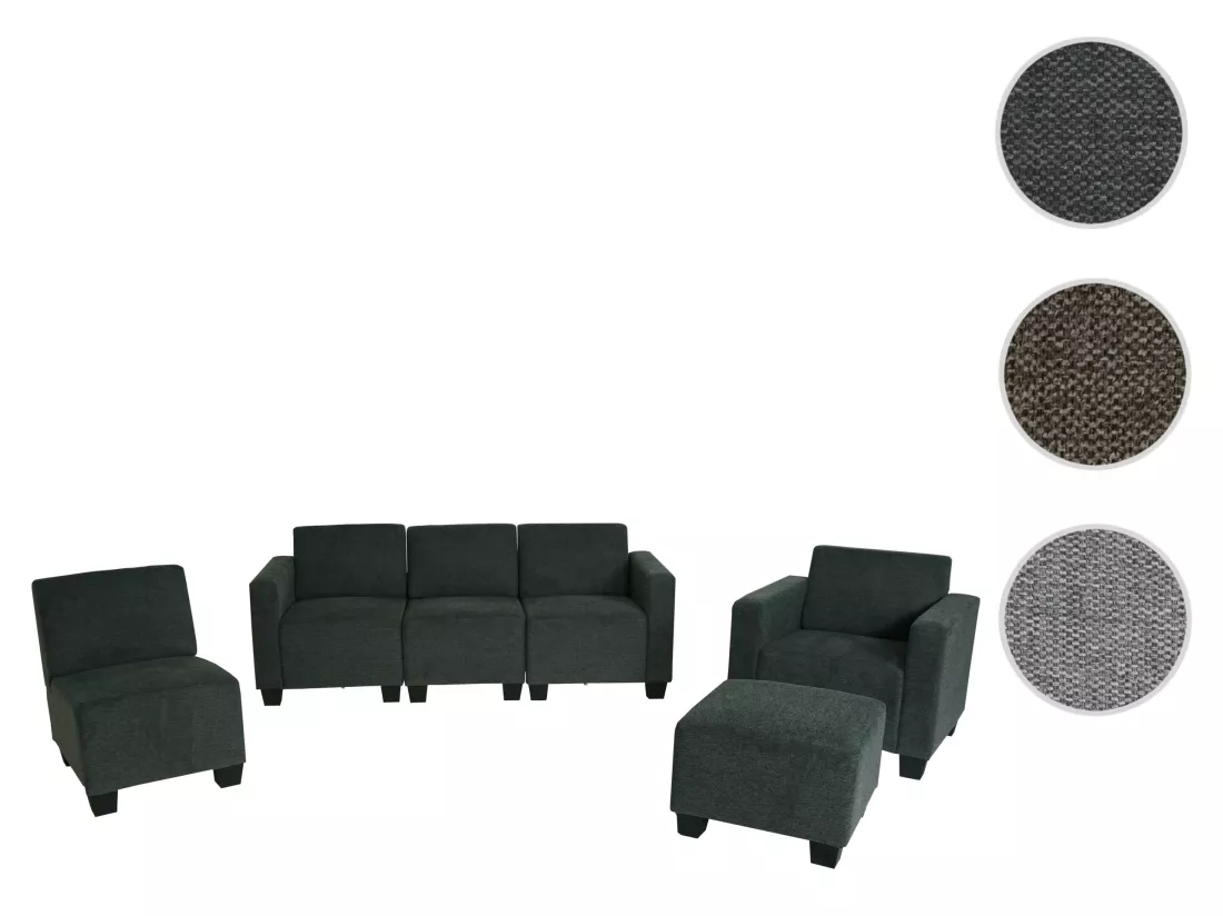 Système de canapés Moncalieri (6 pièces), gris anthracite
