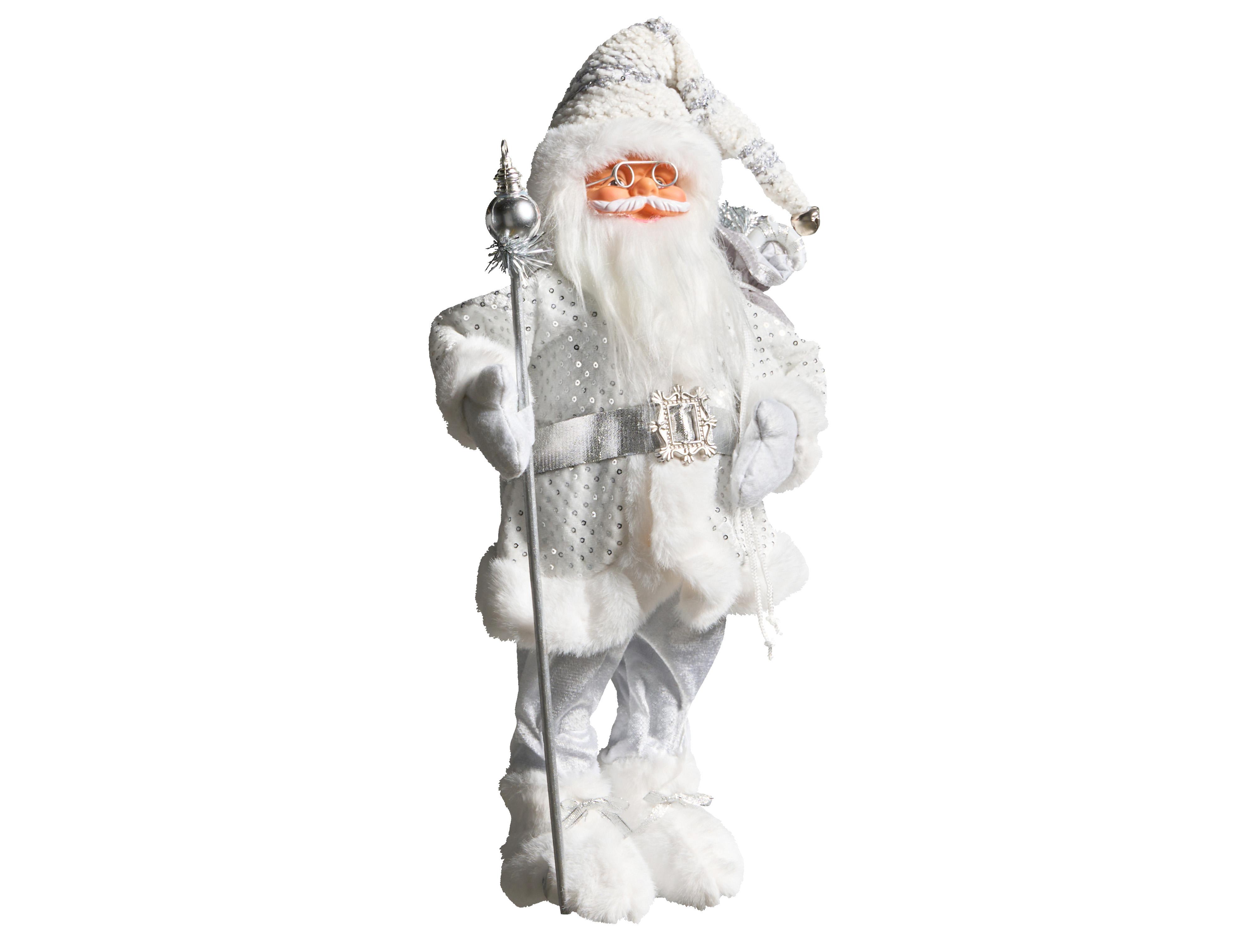 Kerstdecoratie NELAUG Kerstman 48 cm Zilver
