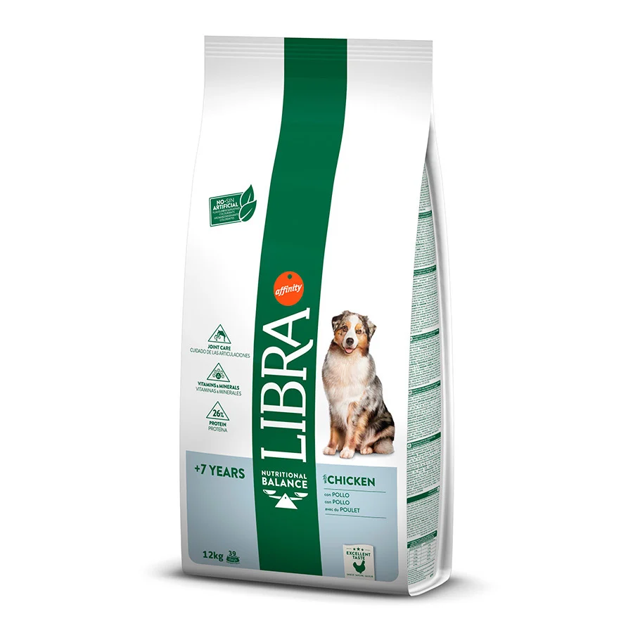 Libra +7 Ração para cães com frango