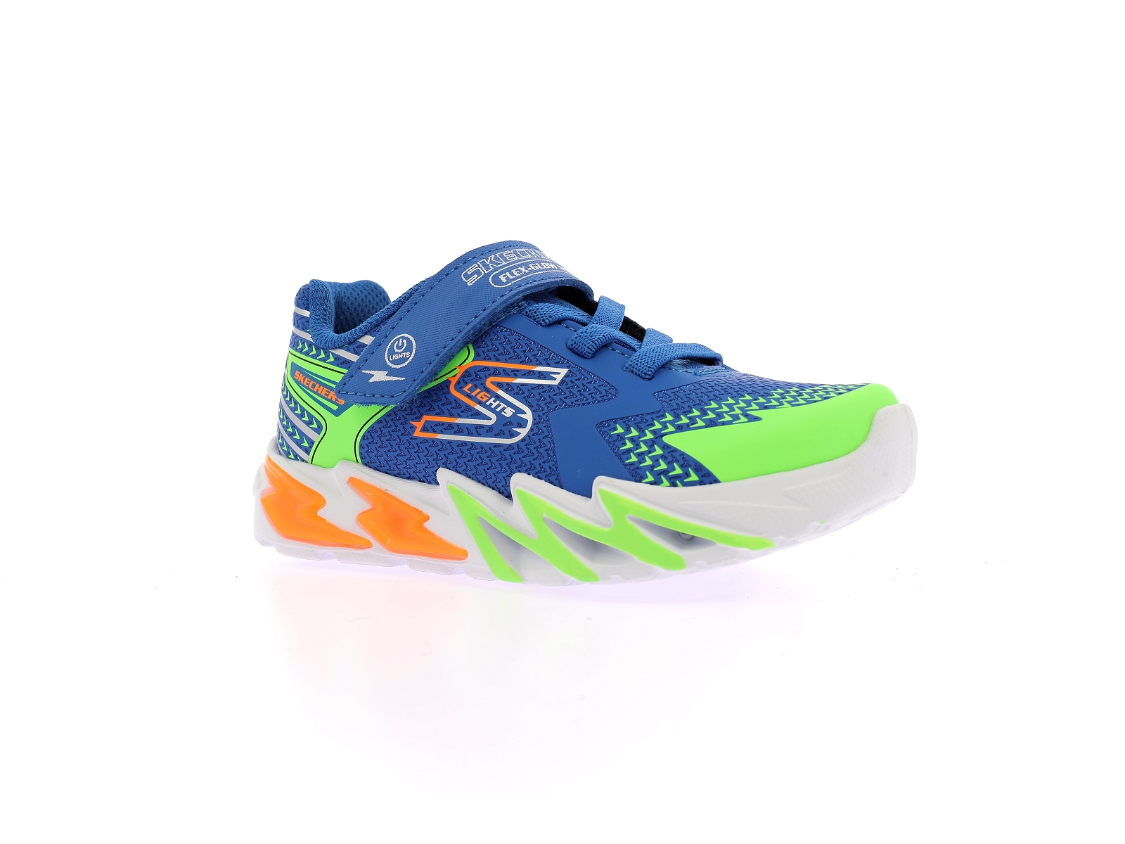 Skechers-FLEX GLOW BOLT Matières combinées Bleu roi