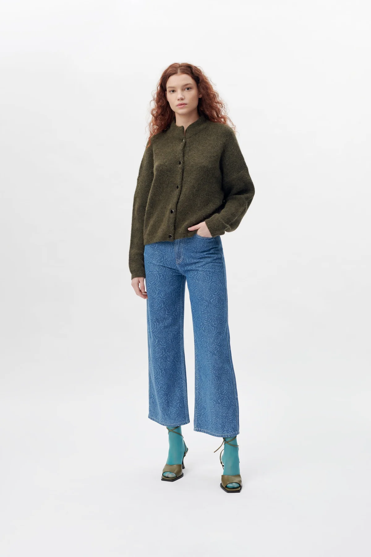 Gestuz AlphaGZ Short Cardigan NOOS dark olive melange
