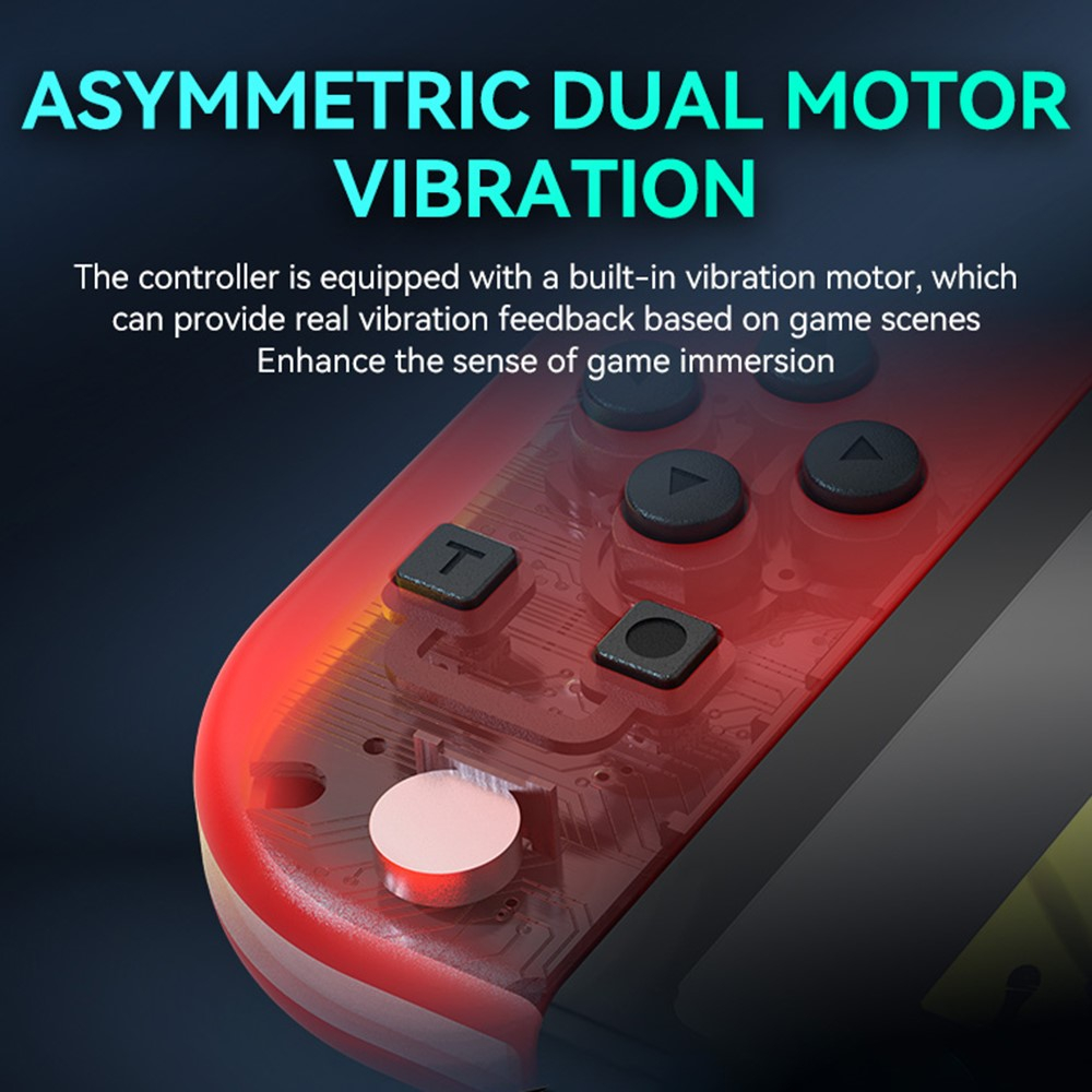 (2er Set) Wireless Controller Gamepad mit RGB Beleuchtung kompatibel mit Nintendo Switch / OLED - Weiss