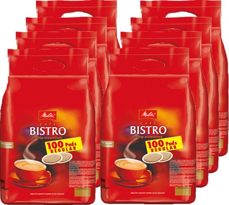 Melitta - Bistro Regular Strong - Koffiepads - 8x 100 pads
