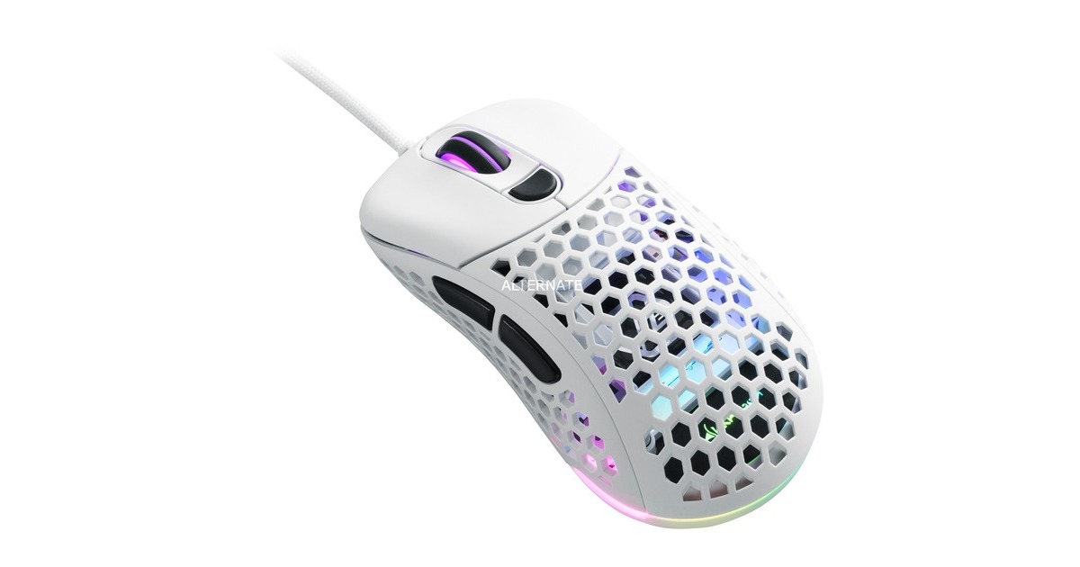 SharkoonLight² 200 gaming muis  (Wit, 50 - 16,000 dpi, RGB leds)