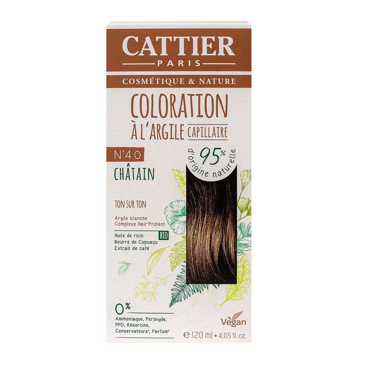Kit capillaire à l'argile coloration n°4.0 châtain 120ml