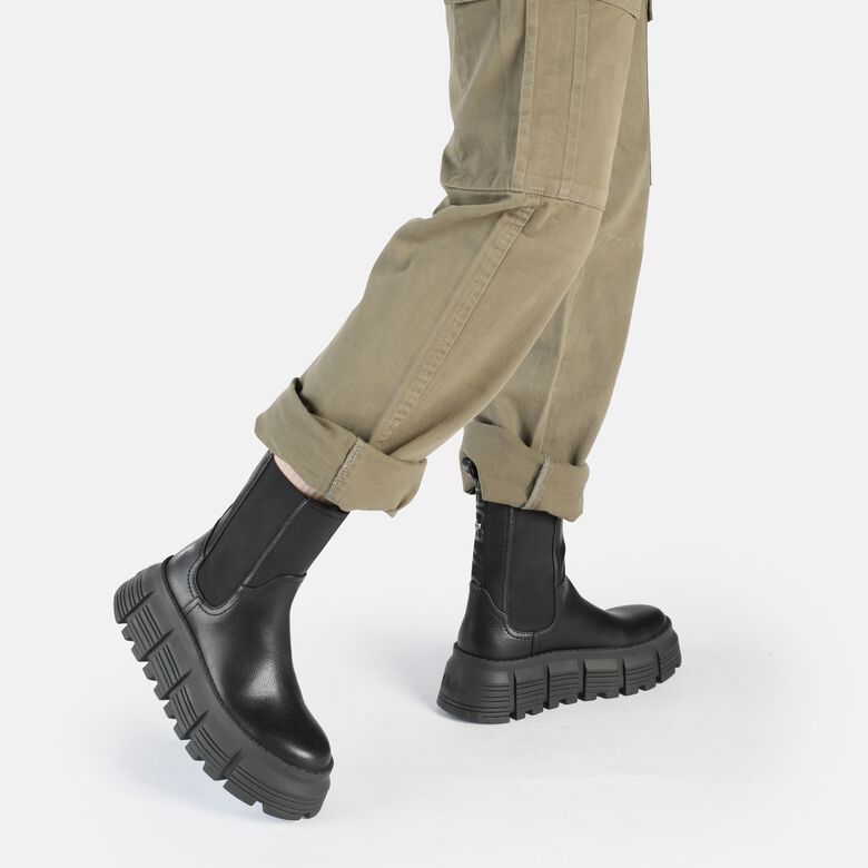 AVA Chelsea Bottes vegan, noir