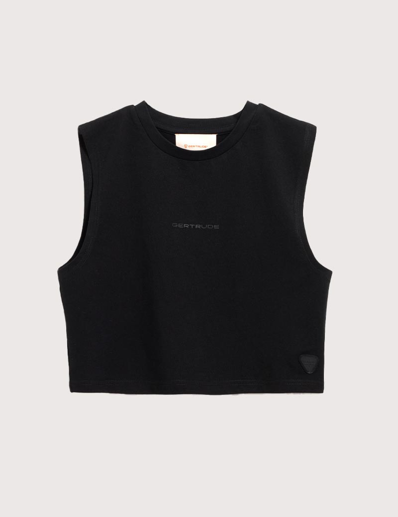 GERTRUDE&GASTON CROP TOP SANS MANCHES CALYPSO NOIR