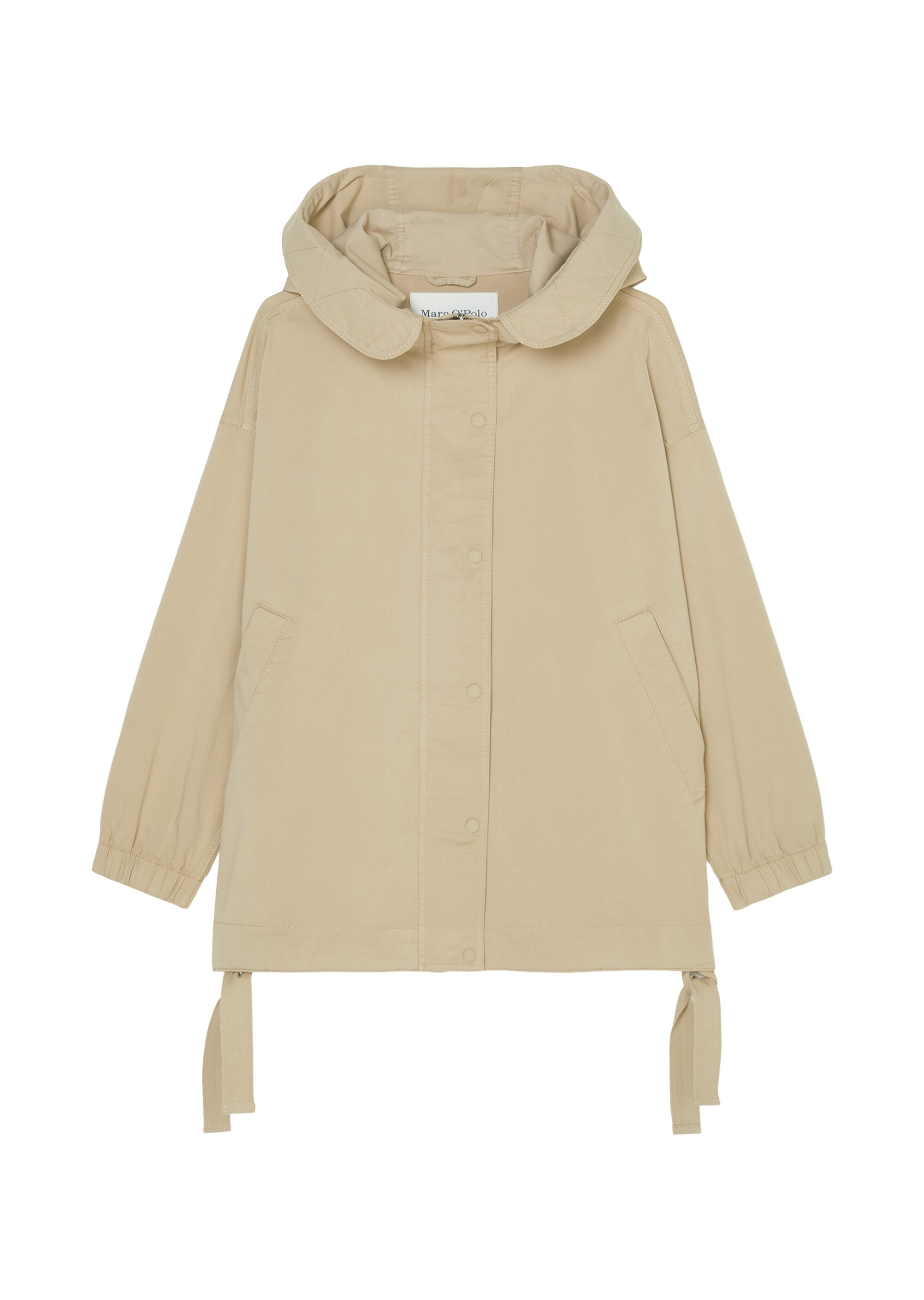 Cape-Parka relaxedaus Baumwoll-Stretch-Twill