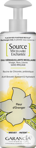 Garancia Source Micellaire Enchantée Fleur D'Oranger Visage-Yeux-Lèvres Flacon Pompe 400ml