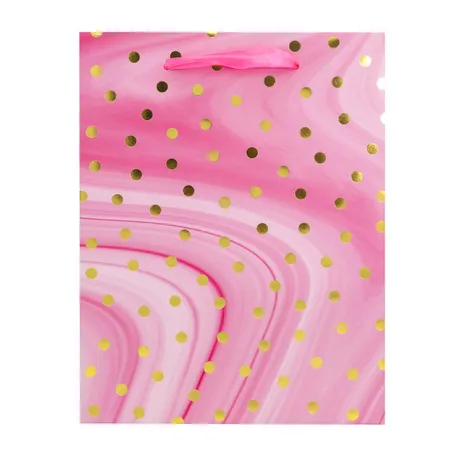 Idena Geschenktasche Dot/pink 18x23x8cm FSC-Mix