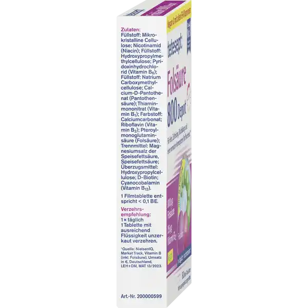 Folsäure 800 Depot 60 Mini-Tabletten
