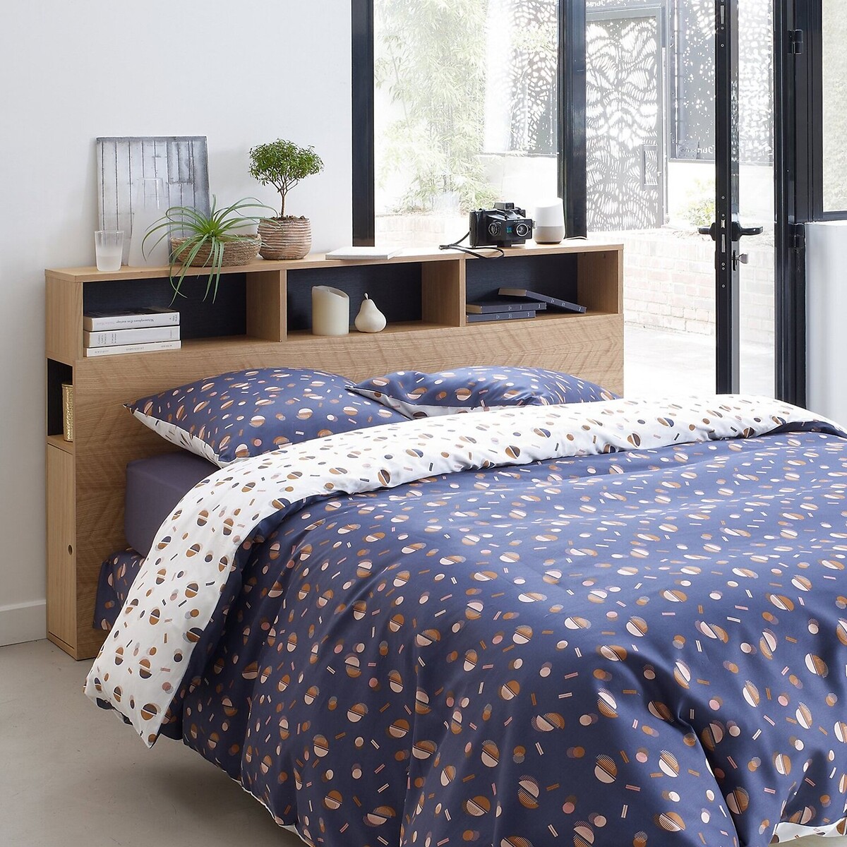 LA REDOUTE INTERIEURS<br>Cabeceira biface com arrumação