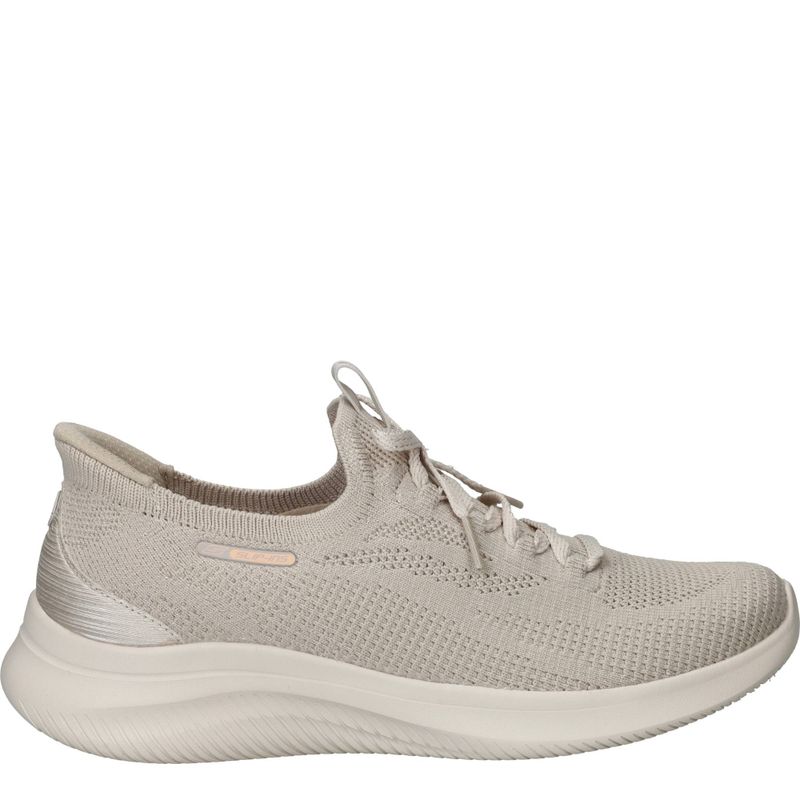 Skechers Ultra Flex 4.0 Slip-Ins Instappers Beige Dames