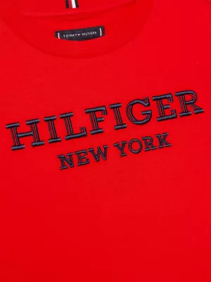Camiseta Hilfiger com logotipo bordado Monotype