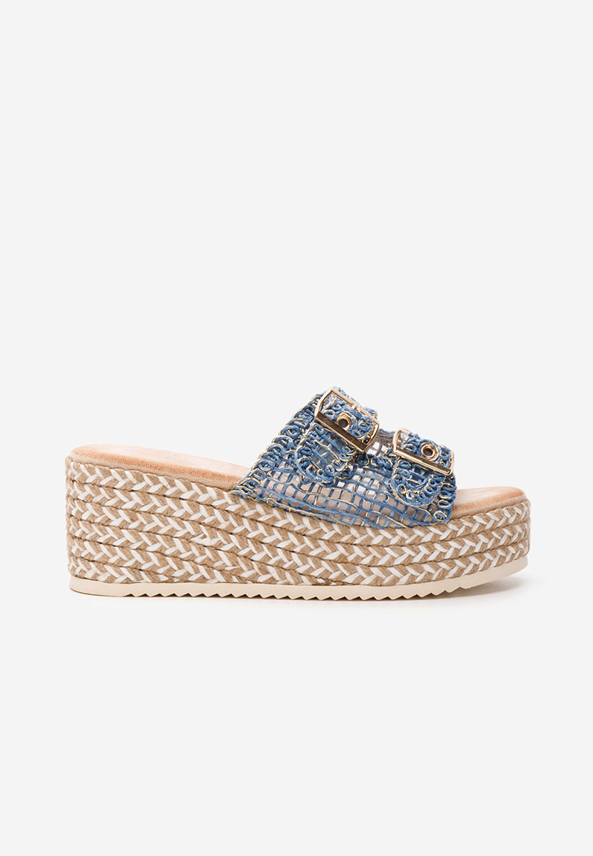 Mules à plateforme bleus Marget