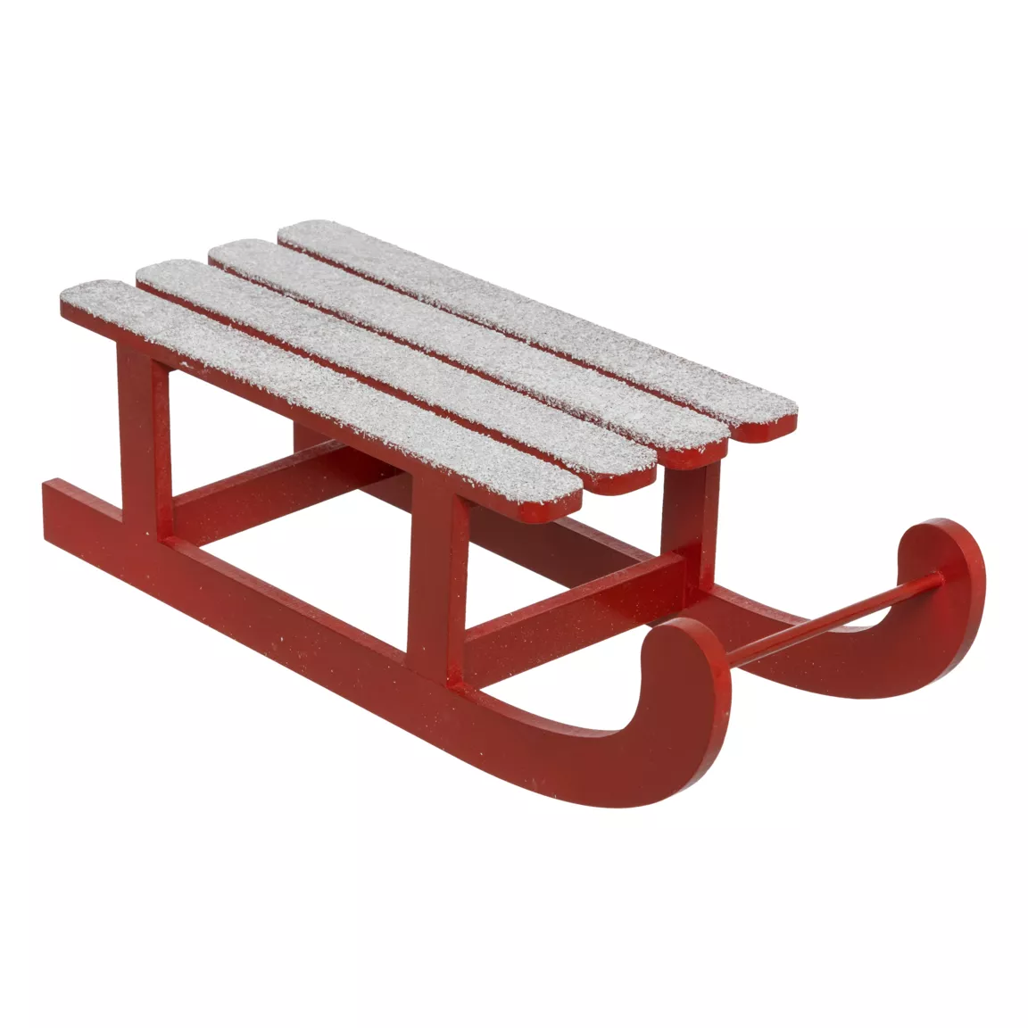 Luge en bois (40 x H15 cm) Méribel Rouge enneigé