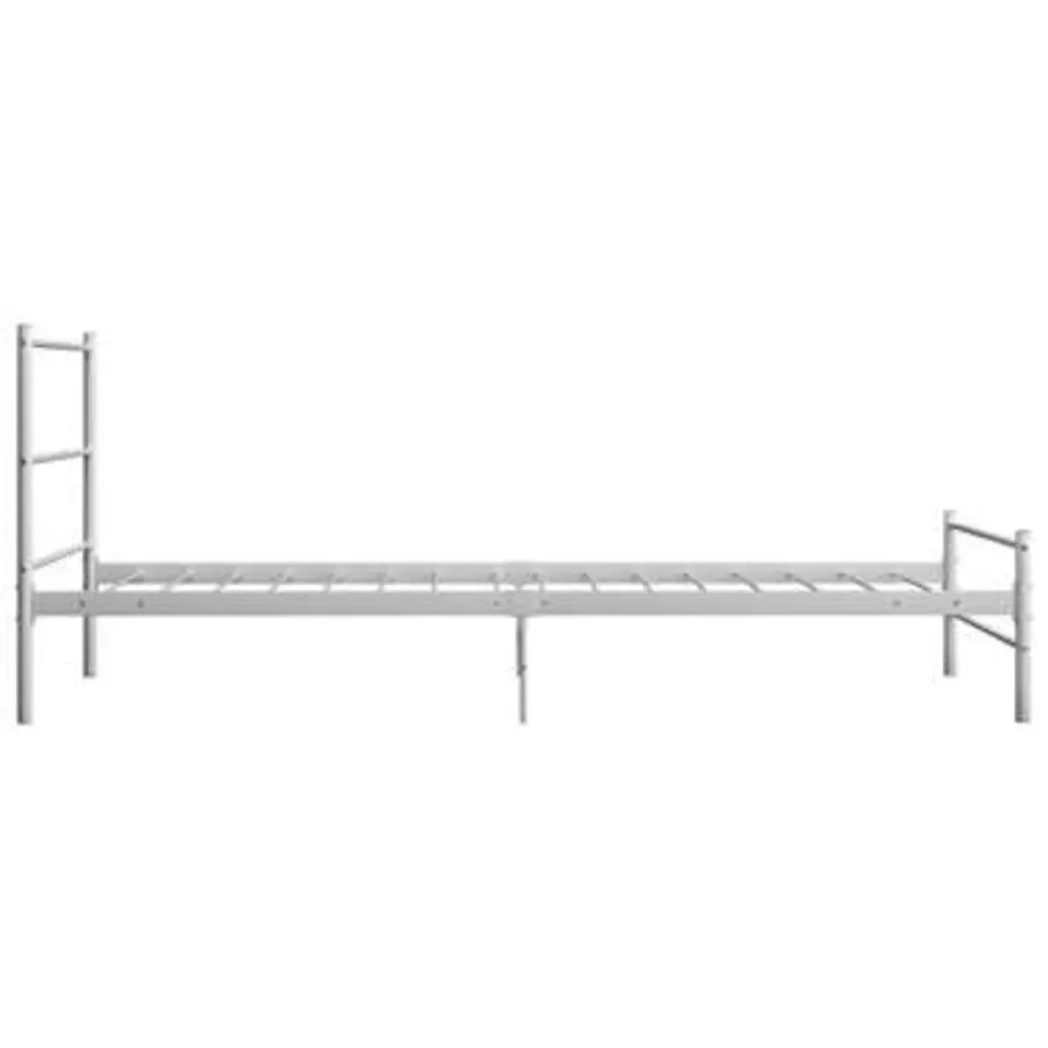 vidaXL - Bed frame met hoofdeinde - Wit - Metaal - 90 x 200 cm
