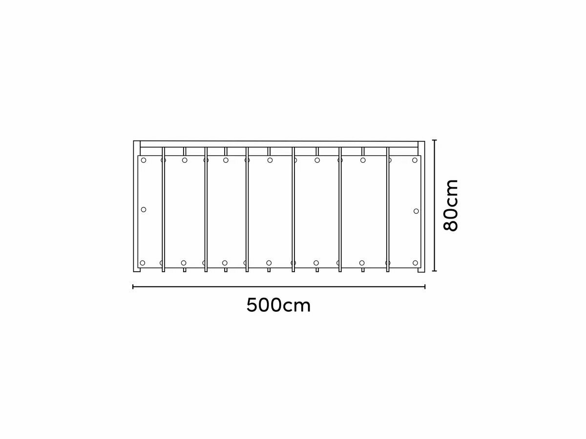 Platinum 500 x 80 cm Coolfit balkondoek - Zand