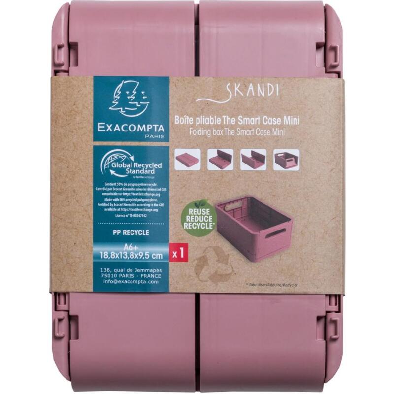 Boîte pliable The Smart Case mini Skandi - Vieux rose