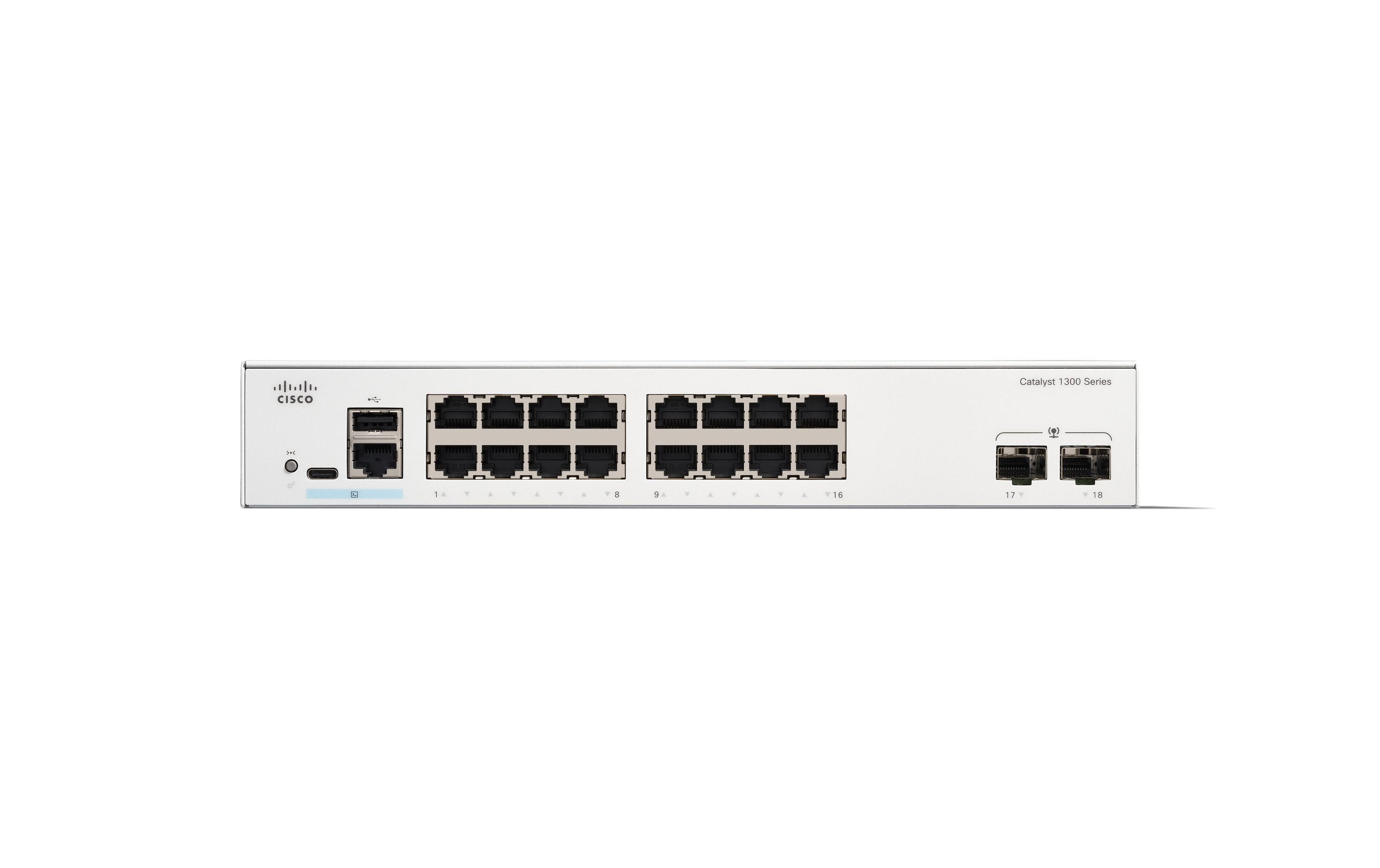 PoE+ Switch Catalyst C1300-16P-4X 20 Port<br>Cisco Catalyst Switches der Serie 1300
