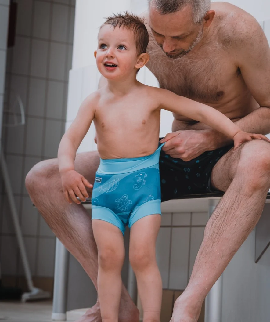 Watery blebadebukser til børn - Neoprene Swim Nappy - Atlantic Orange