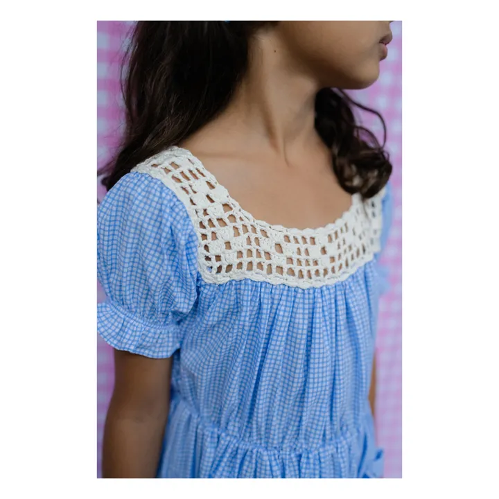 Kidsagogo Robe Precious Col Crochet | Bleu