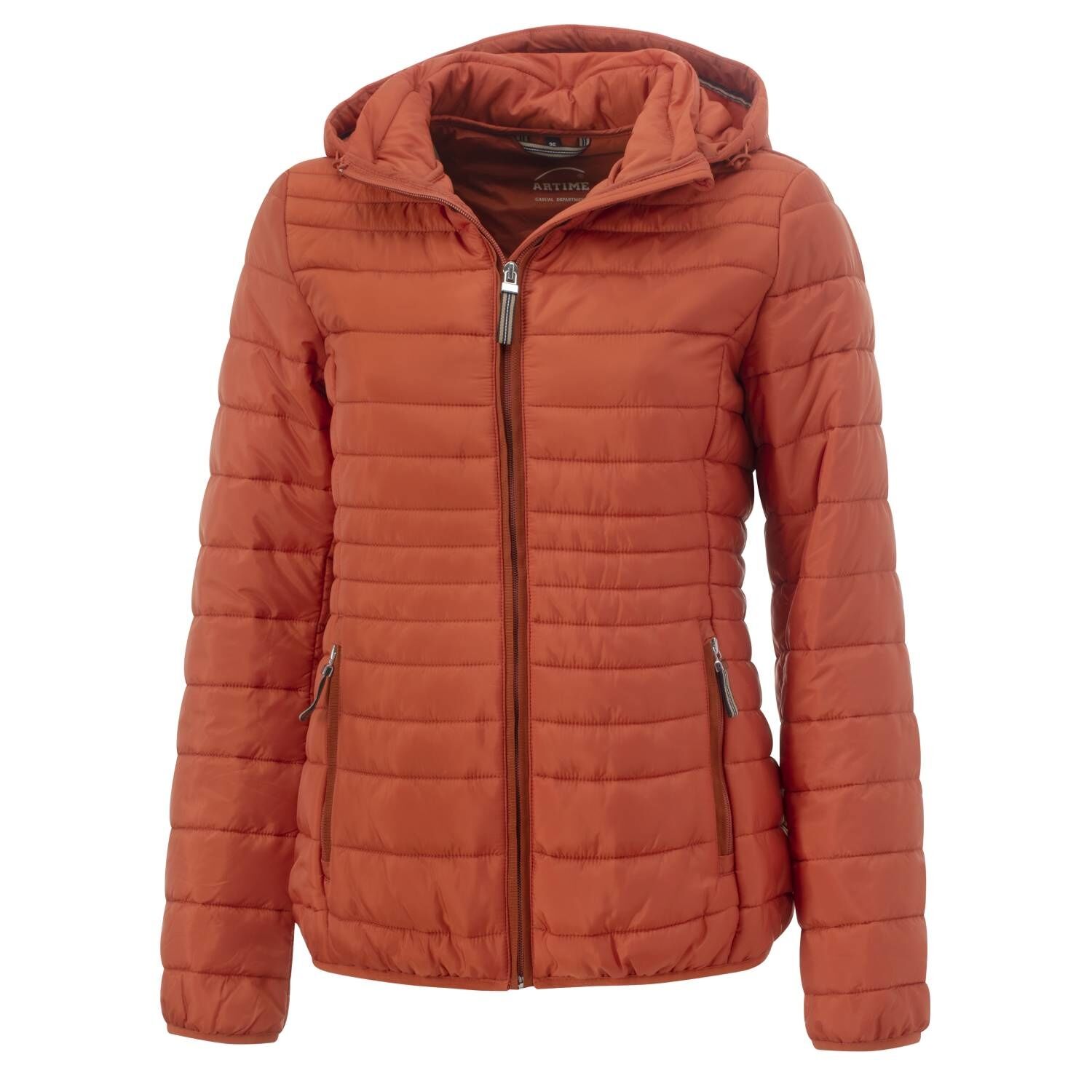 Steppjacke mit abnehmbarer Kapuze