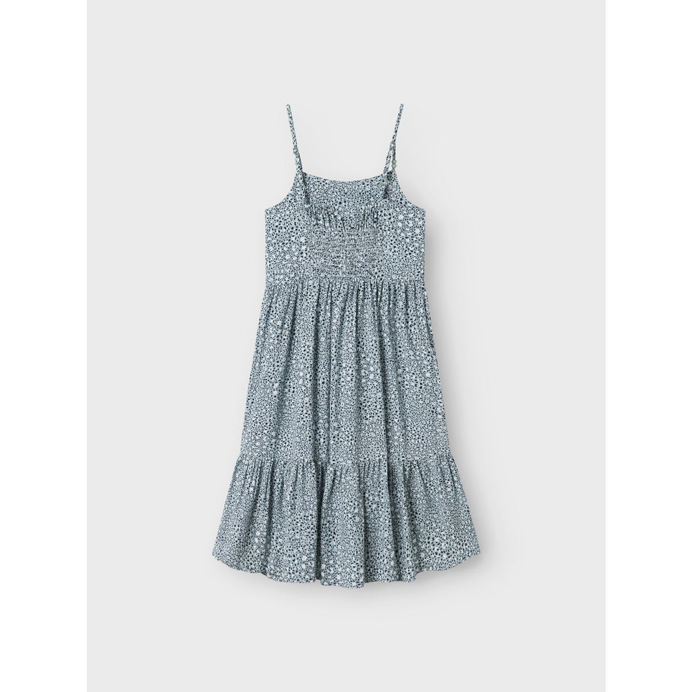 Køb Name It Aqua Gray Leo Jilli Strop Midi Kjole
