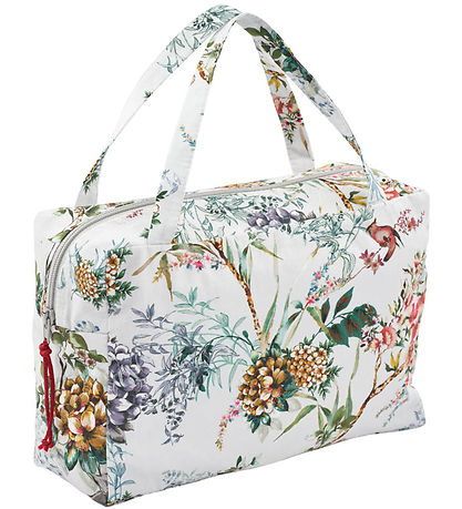 Christina Rohde Toilettaske - BlåGrå m. Blomster