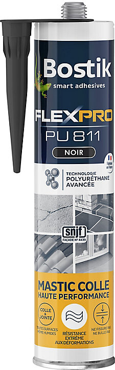 Mastic colle Bostik Flexpro PU 811 noir 300ml