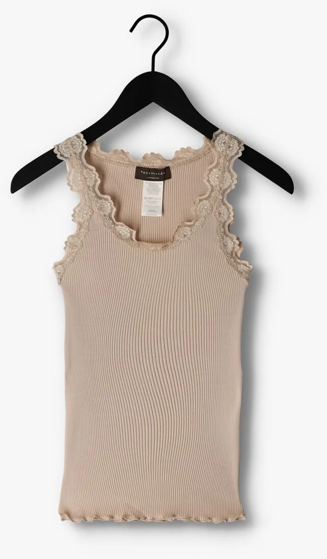 ROSEMUNDE nude rosemunde top silk top w/ lace