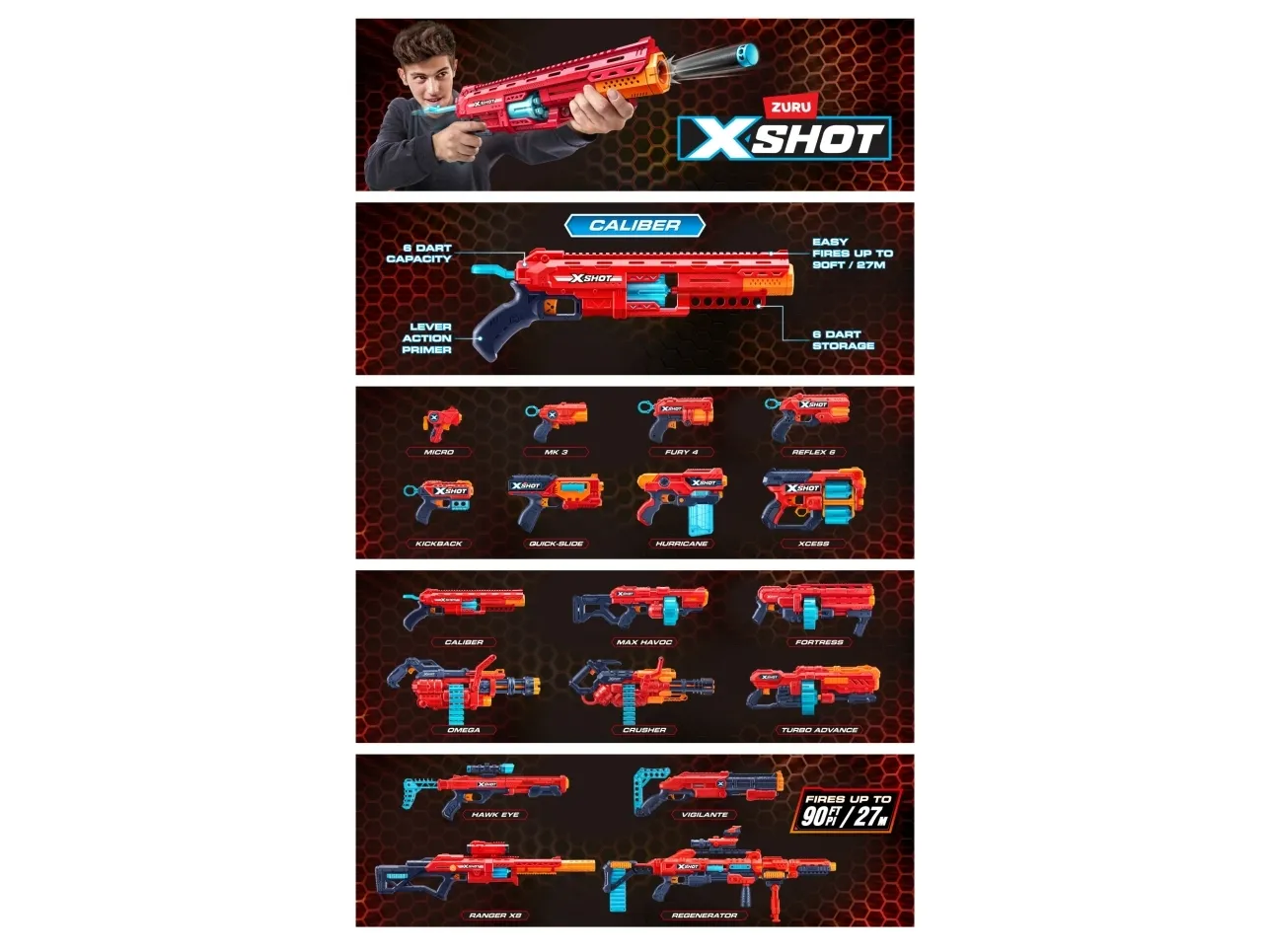 XSHOT Excel Caliber blaster (16 darts)