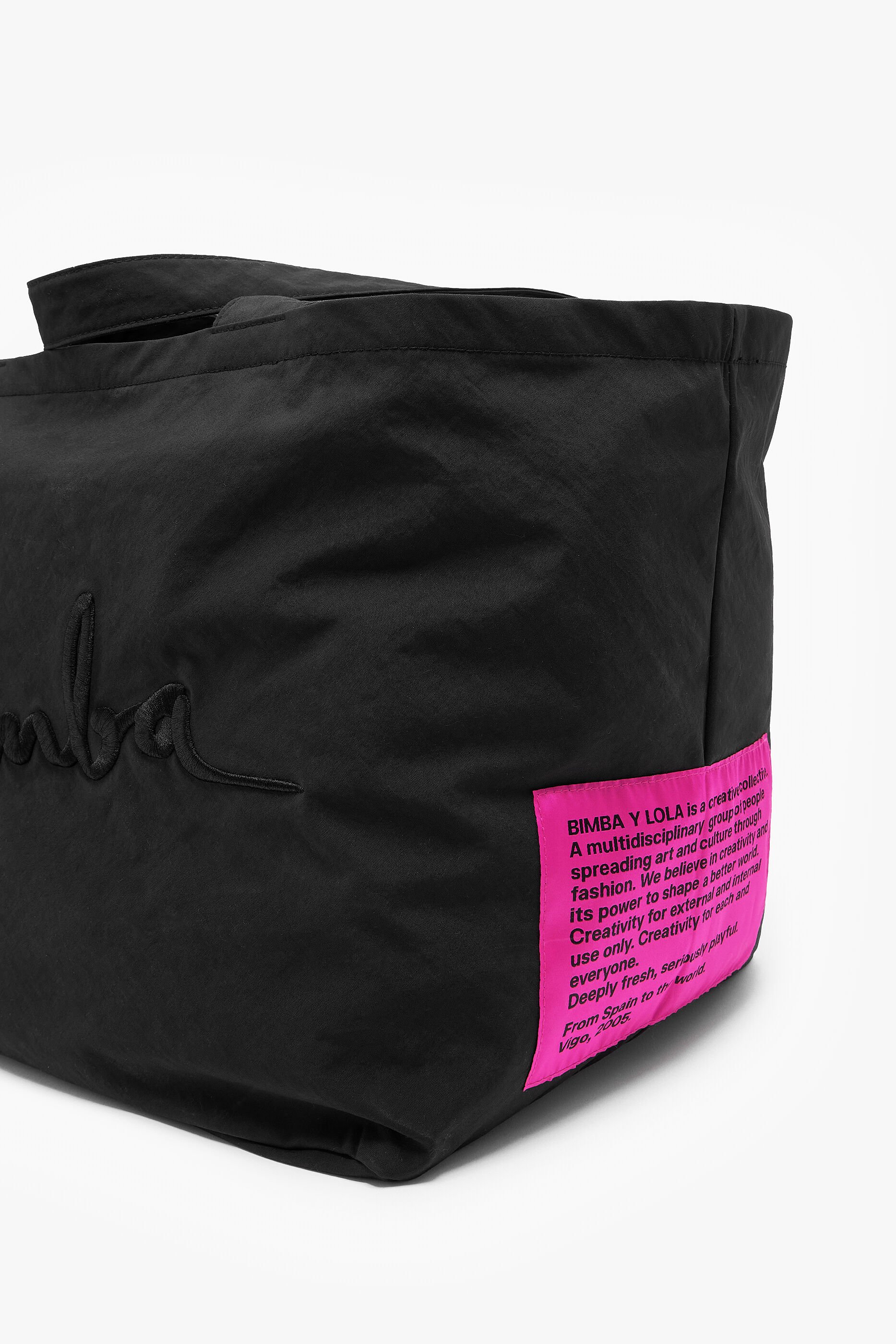 Sacola de compras tamanho XL em nylon preto