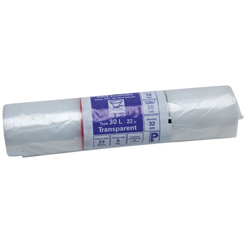 Sac poubelle transparent PUBLI EMBAL Expert