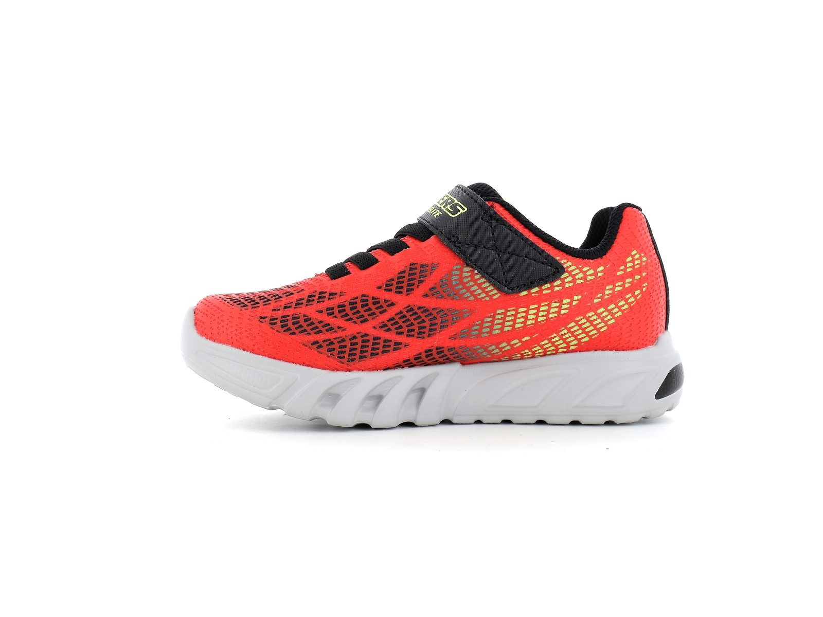 Skechers-400137L Matières combinées Rouge Noir