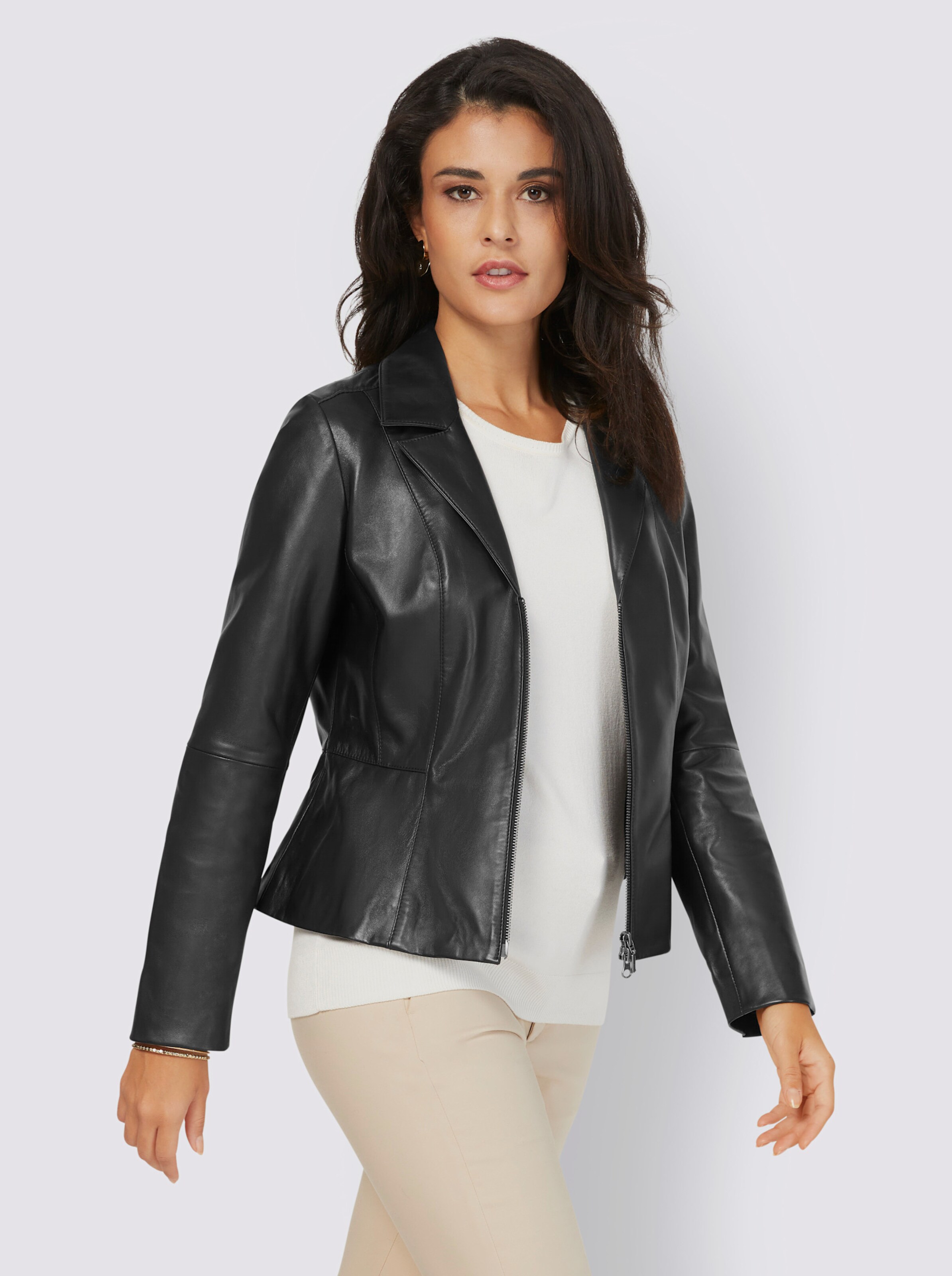 Leder-Blazer
