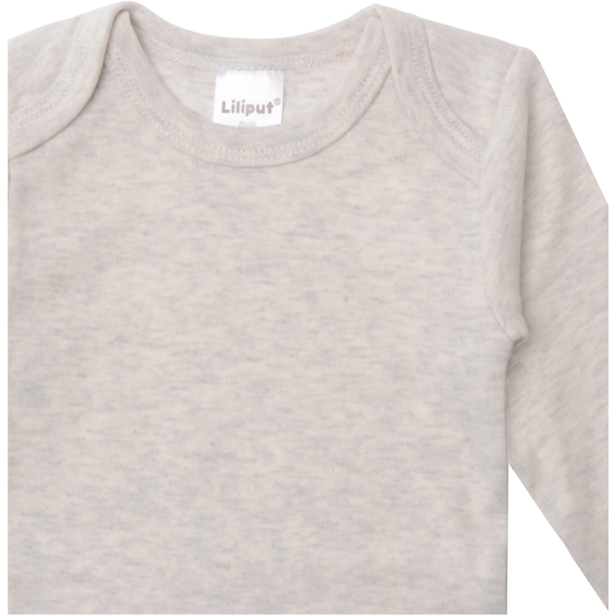 Liliput Langarmbody grau-weiss