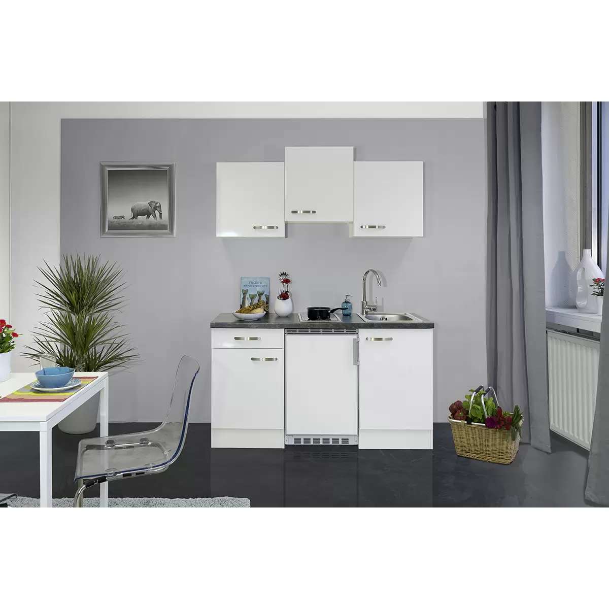 Küchenzeile 150 cm Alba G-150-1001-002-ALBA Alba