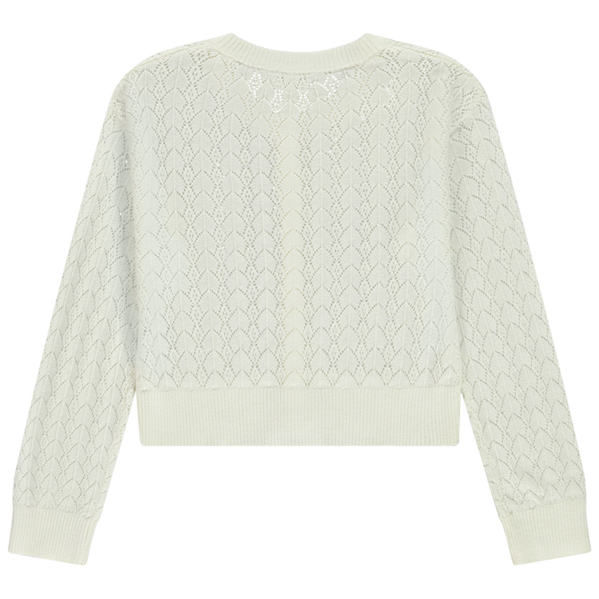 Gilet en tricot ajouré pour fille
