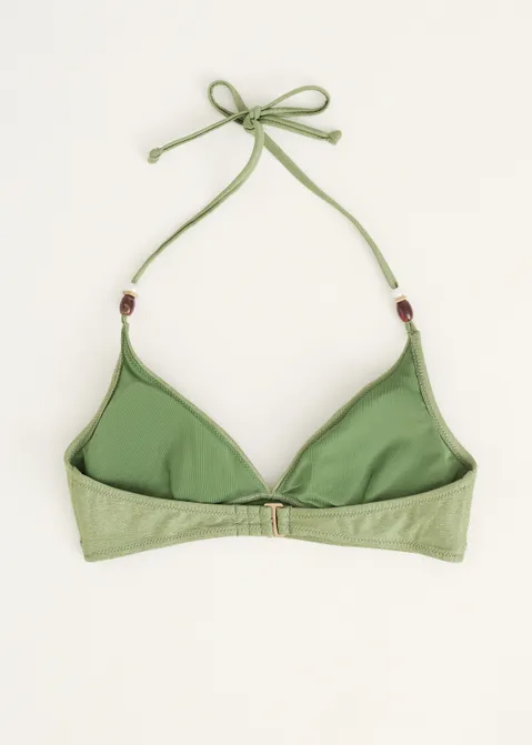 Triangel bikini top met glitter groen (GRN.O)