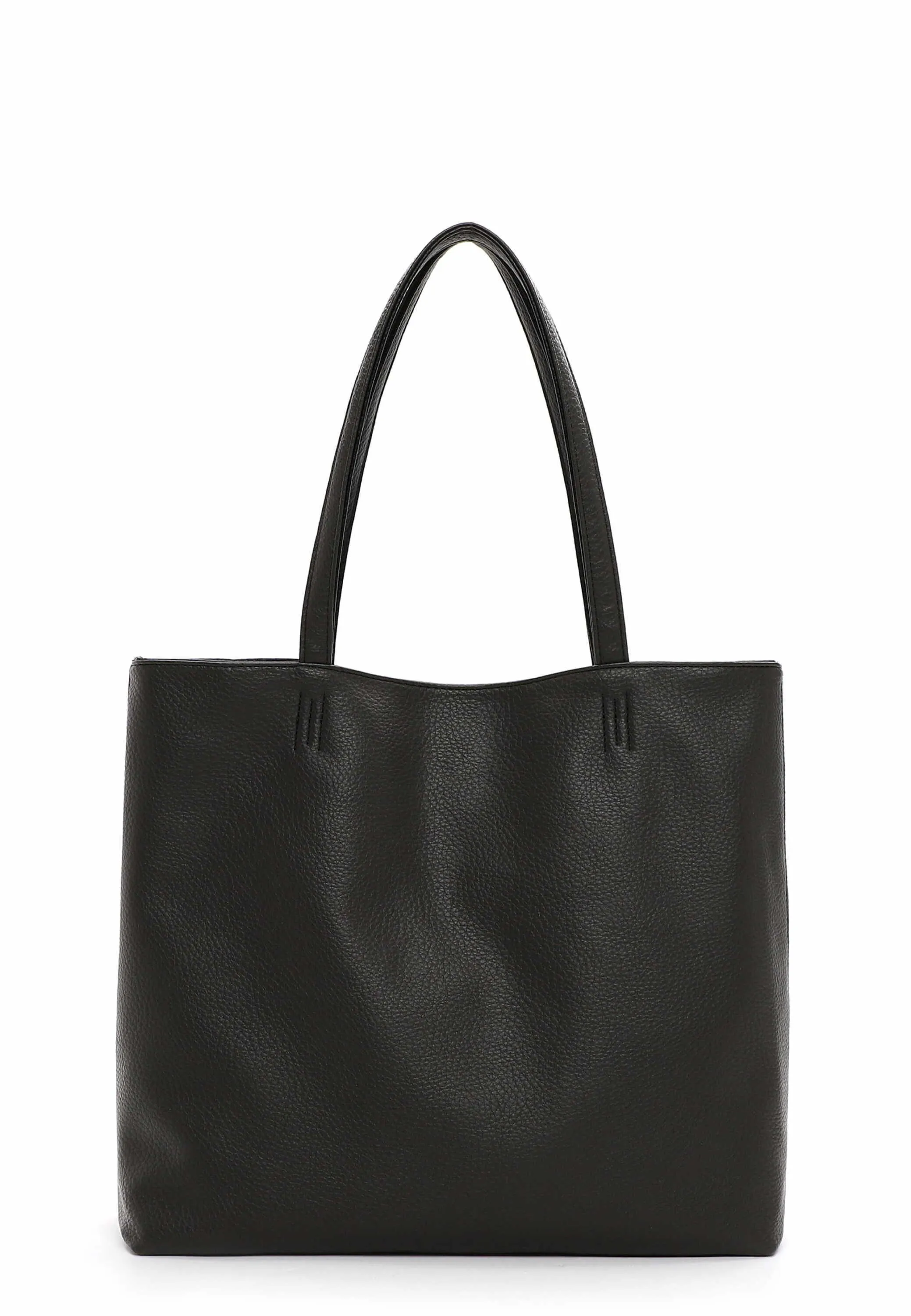 EMILY & NOAH Shopper Grau Lederimitat  mit Bag in Bag
