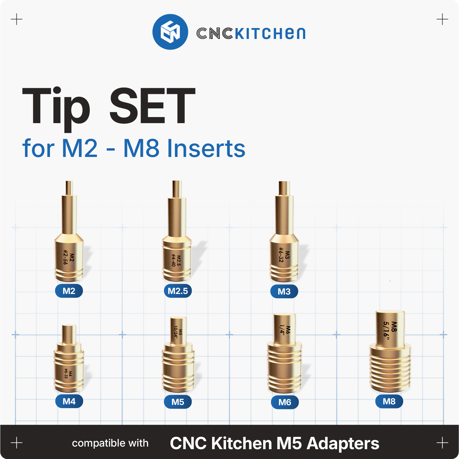 CNC Kitchen  Einschmelzhilfen Aufschraubspitzen    Hochwertige Aufschraubspitzen aus Messing