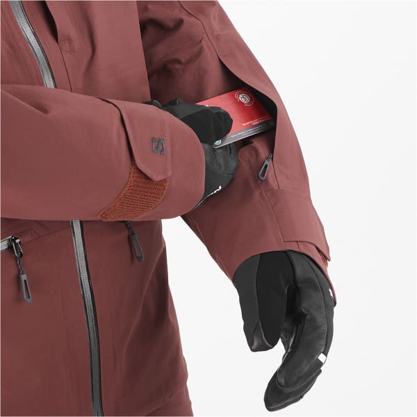 Veste de ski SALOMON ABSOLUTE 3L JKT RUM RAISIN